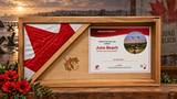 Canadian Flag and Certificate Frame (Flag not included in this purchase)