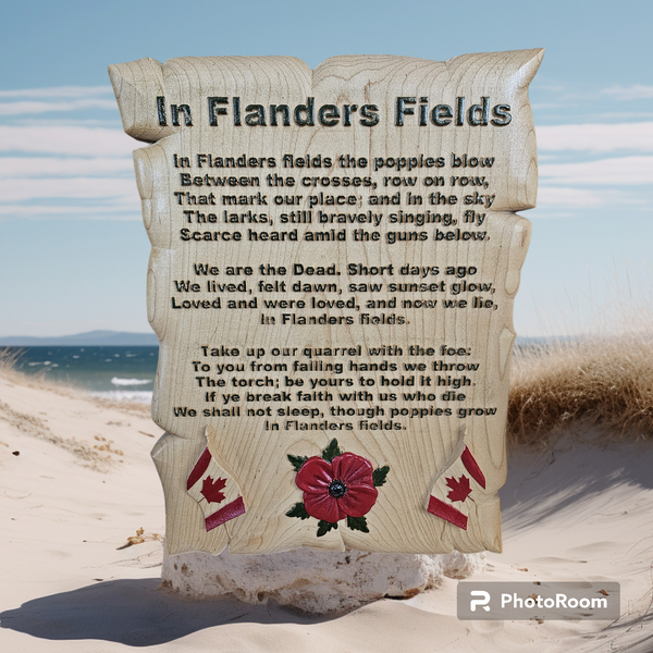Flanders Fields Poem Plaque