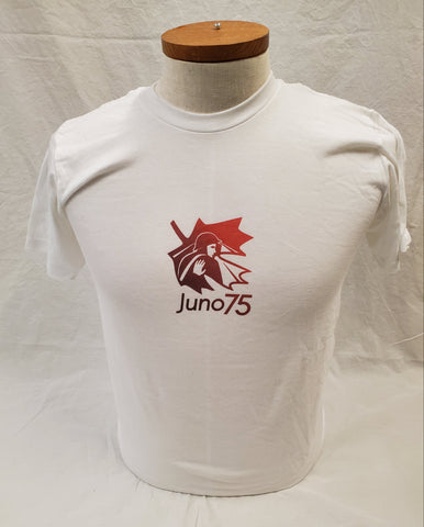 Juno 75 T Shirt, Red on White