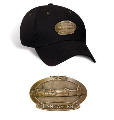 Ball Cap Black with Brass Avro Lancaster Emblem