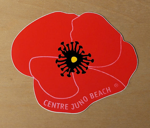 Juno Beach Centre Poppy Sticker