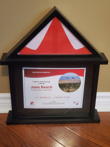 Canadian Flag and Certificate Frame